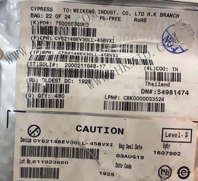 CY62148EV30LL-45BVXI