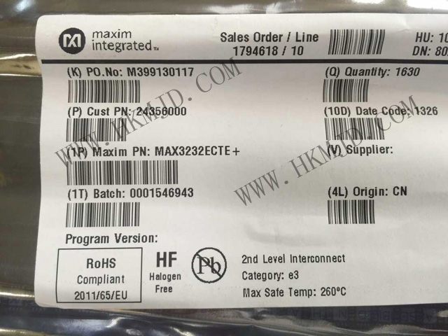 MAX3232ECTE